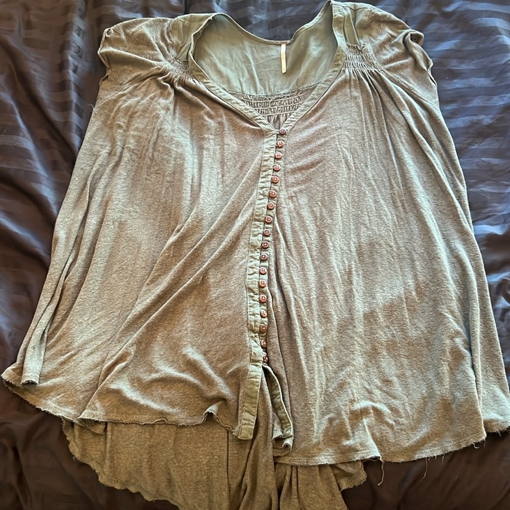Dark green, free people tunic